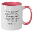 thumbnail image 2 of Funny Dad Gift Ideas from Family for Him - 'I Smile Because You Are My Dad, I Laugh Because There's Nothing You Can Do About It!' Two Tone Coffee Mug, 2 of 4
