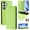 Green, variant on Allytechgroup Flip Wallet Case for Samsung Galaxy S24 FE, Compatible with MagSafe RFID Blocking PU Leather Shell with Credit Card Slot Shockproof Protective Back Cover for Galaxy S24 FE, Purple