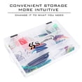 thumbnail image 4 of Fishing Tackle Boxes - 3600 3700 Plastic Storage Organizer Box With Removable Dividers 4 Packs Transparent Trays, 4 of 7