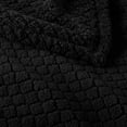 thumbnail image 5 of Exclusivo Mezcla Queen Size Flannel Fleece Blanket, Super Soft Jacquard Bed Blanket, Lightweight Fuzzy Warm for All Seasons, 90x90 Inches, Black, 5 of 8