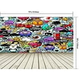 thumbnail image 2 of ABPHOTO Polyester 7x5ft Hip-hop Theme Wall Wooden Floor Photography Backdrop Photo Background Studio Prop, 2 of 4
