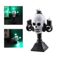thumbnail image 5 of Luz LED tipo vela con cabeza de calavera, luz verde espeluznante Retro ligera, velas sin llama de plástico con calavera para fiesta, 5 of 5