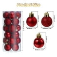 thumbnail image 2 of 24Pcs Bolas de Navidad de 1.5" Juego de Adornos para ?rbol de Navidad Irrompibles Bolas Colgantes para Decoraci?n Navide?a (Rojo Vino) Unique Bargains adornos decorativos colgantes, 2 of 7