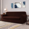 thumbnail image 4 of CHUN YI Stretch 2 Piece Houndstooth Sofa Slipcover Couch Cover,Chocolate,Loveseat, 4 of 6