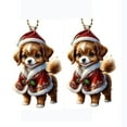 thumbnail image 2 of Colgante de Perro onlyliua Decoración Navideña Acrílico 2 Piezas, 2 of 7