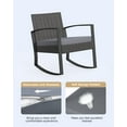 3 Pieces Wicker Patio Set Outdoor Chair Set with Glass Table Rattan