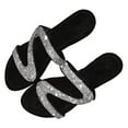 thumbnail image 2 of HEVIRGO Femmes Mode Strass Incrusté Antidérapant Sandales Pantoufles Tongs Chaussures Plates, 2 of 10