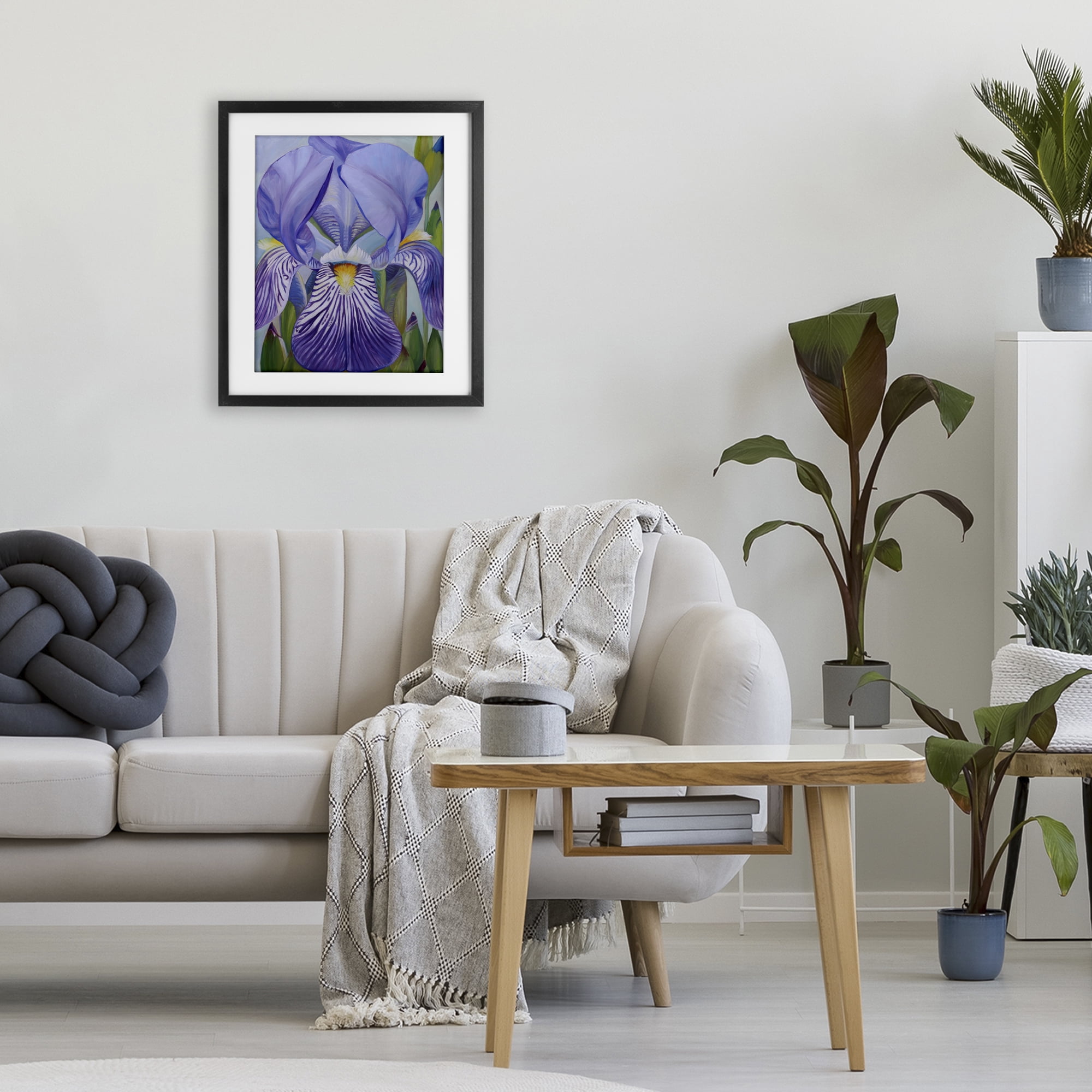 Stupell Industries Blooming Purple Iris Petals Black Framed Print Under Glass, design by Violeta Vollmer