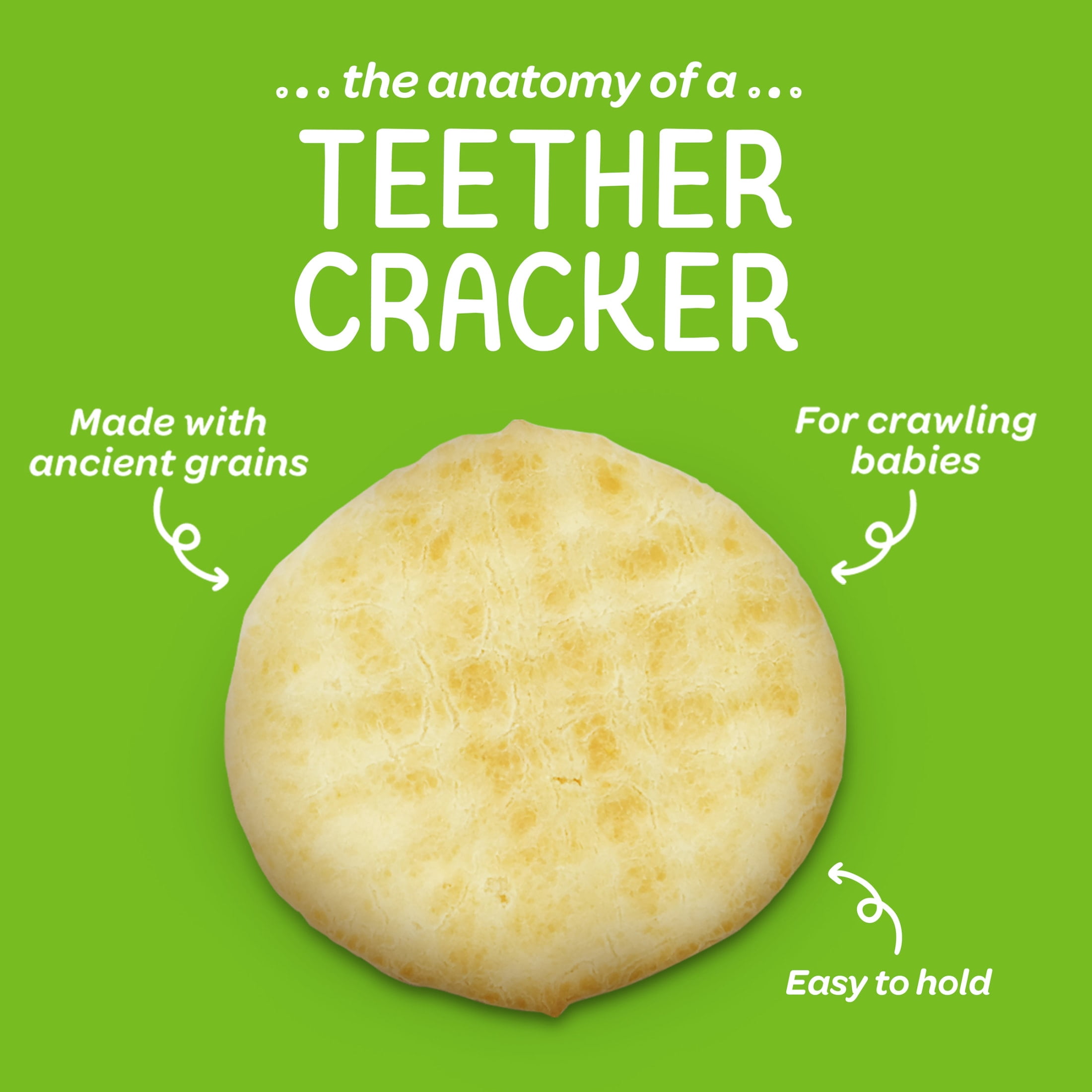 Happy Baby Organics Teether Crackers, Mango & Pumpkin Organic Gluten Free Teething Snack, Box of 12-2packs (24 wafers)