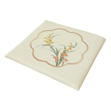 

Yasu Embroidered Cushion Iljimae Cushion Chair Cushion New Chinese Embroidered Mahogany Design Linen Anti-slip Pad Home
