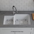 thumbnail image 6 of 32" x 19" Quartz Kitchen Sink, 40/60 Double Bowl Sink, Drop-in Sink, Undermount Sink, Granite Kitchen Sink, Galaxy White Kitchen Sink by Lexicon Platinum LP-4060-W-SO, 6 of 7