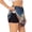 Black, variant on Western Desert Cloud Cowboy Printed 2 in 1 Women's Workout Shorts for Athletic Gym Running Shorts with Phone Pockets-Large