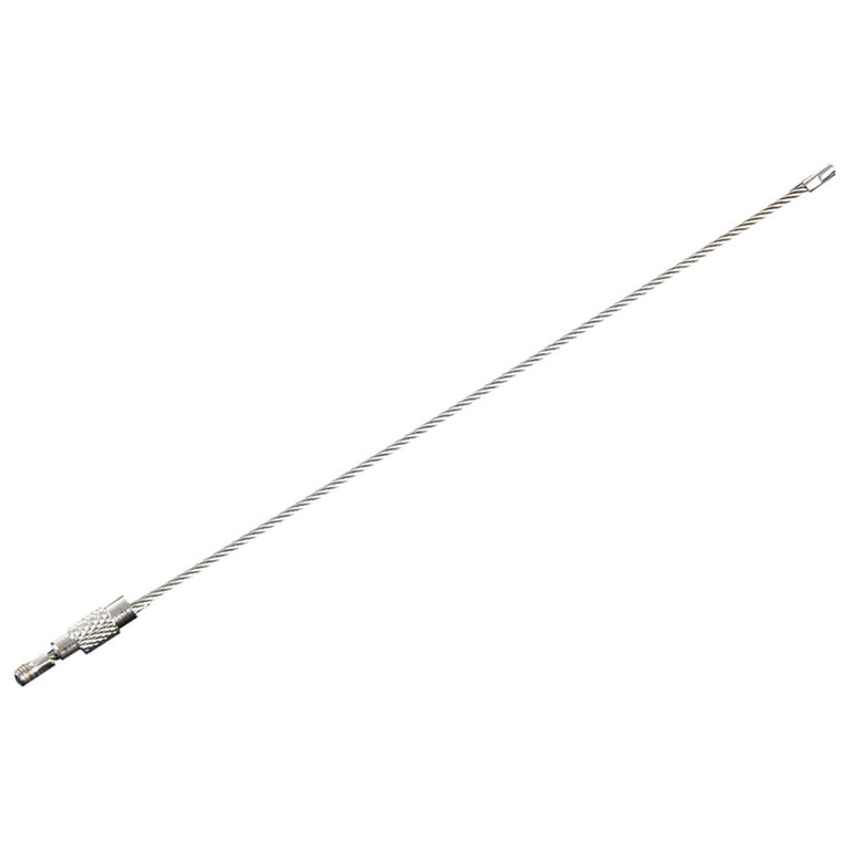 60 Pcs Stainless Steel Wire Keychains – 6 Inch Heavy Duty Loops For Luggage Tags, Keys, Tools, Barrel Connector, Silver