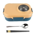 thumbnail image 2 of Thermal Lunch Box Double Layer Box Chopsticks Lunch Box with Student Portable Insulation for Compartment Bowl Lunch Boxes, 2 of 8