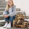 thumbnail image 2 of Jeiento Highland Cow Backpack for Girls 10-12 with Lunchbox, Water Bottle Holder, Pencil Case & Keychain Set of 5 Lightweight 17 Inch Bookbag for Elementary Middle School 3rd-6th Grade, 2 of 8