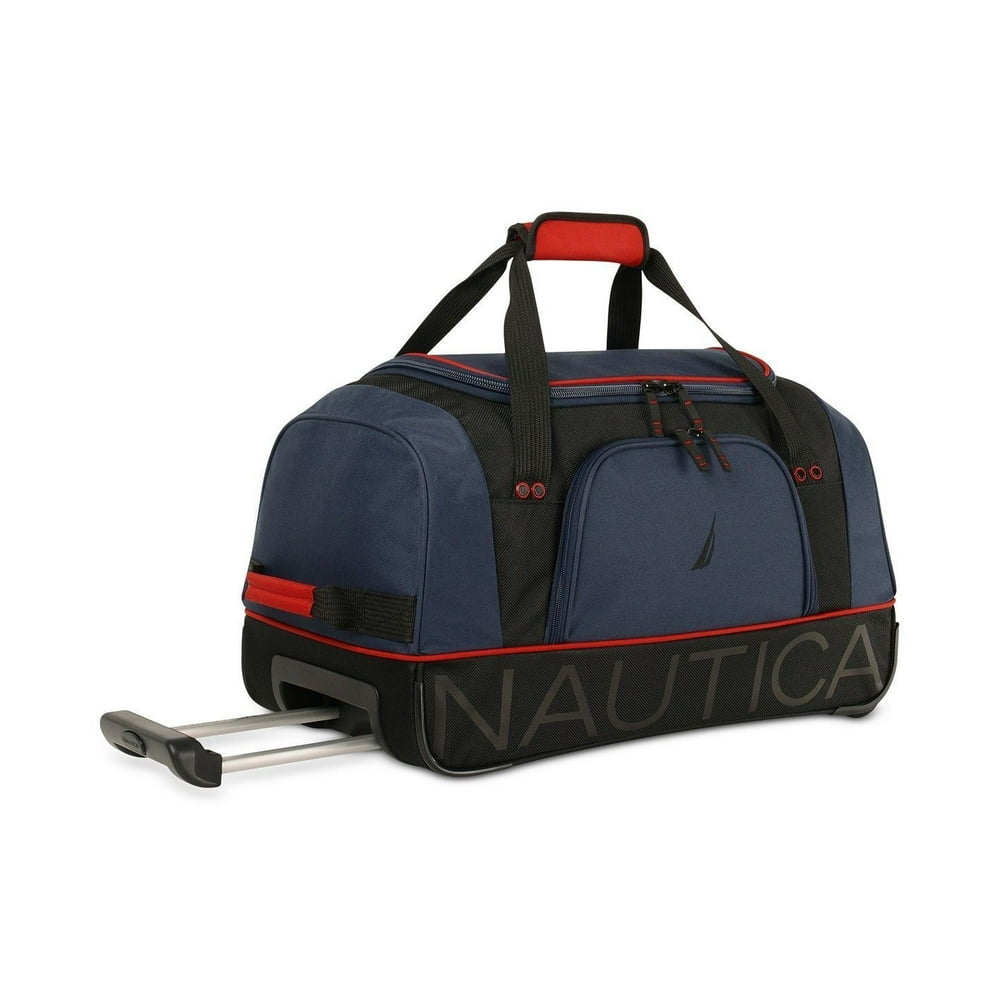 200 NEW NAUTICA Westport 22" Rolling Wheels Duffel Travel Bag Navy