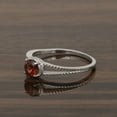 thumbnail image 3 of 5MM Round Shape Garnet 925 Sterling Silver Solitaire Women Anniversary Ring, 3 of 7