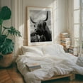 thumbnail image 4 of Majestic Scottish Highland Cow - Scotland United Kingdom Photography Highland Cow Black and White Animal Wildlife Rustic Nature Pastoral Oak Framed Wall Art Print 11 x 14 inches, 4 of 12