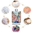 thumbnail image 6 of Yayeee 2 Pack Qtip Holder Bathroom Cotton Swab Canister with Lid Clear Dispenser Set, Abstract Painting, 6 of 6