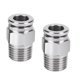 thumbnail image 1 of 2pcs PC 304 Acoplamiento neumático de hilo externo de acero inoxidable 1/8 "1/4" 3/8 "1/2" BSP Conector de manguera de tráquea de hilo externo, 1 of 8