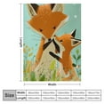 thumbnail image 4 of BCIIG Kids Fox Print Plush Blanket Cartoon Fox Throw Blanket Animal Theme  Blanket for Boys Girls Floral Woodland Fox Fuzzy Blanket Nature Theme Bed Couch Chair Room Decor Throw  40x50in, 4 of 6