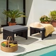 thumbnail image 3 of Gymax Set of 2 Rattan Ottoman Footrest Footstool Patio Furniture w/ Grey Cushion, 3 of 10
