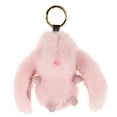 thumbnail image 1 of Lindo llavero de conejito de peluche kawaii, llavero de conejito rosa esponjoso, llavero estético para coche, accesorio para mujer, 1 of 7