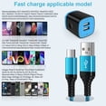 thumbnail image 6 of Fast Charging Block,2 Pack USB Wall Charger Blcok with 6FT Type C Charging Cable USB C Cable Fast Charging Adapter 2.1A USB Charger Block,Phone Charger Quick Charger Plug for Samsung,Android Charger, 6 of 9