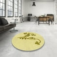 thumbnail image 4 of Ahgly Company Machine Washable Indoor Rectangle Transitional Sun Yellow Area Rugs, 8' x 10', 4 of 7