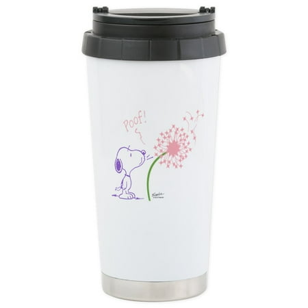 16 Oz Commuter Tumbler - CafePress - Snoopy Dandelion Stainless Steel Travel Mug - Stainless Steel Travel Mug, Insulated 16 oz. Coffee Tumbler