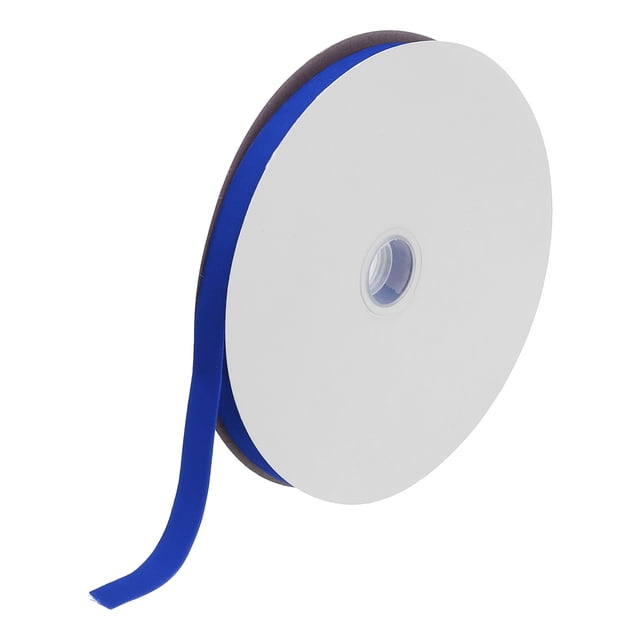 Unique Bargains Velvet Ribbon 5/8 Inch x 25 Yard Single Face Spool Silky Velvet Fabric DIY Crafts Gift Wrapping Deep Blue