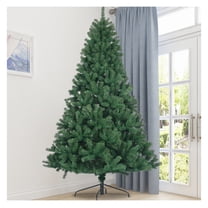 6ft Artificial Christmas Tree Full Natural Spruce PVC Fir Tree Foldable Metal Stand Unlit Green