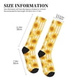 thumbnail image 4 of Pofeuu Yellow White Striped Sunflower Print Compression Socks for Women & Men Circulation - Best Support for Nurses,Running,Athletic,Sports, 4 of 7