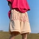 thumbnail image 4 of Pantalones cortos con estampado de letras de espuma para hombre, pantalón de chándal holgado, informal, a la moda, para gimnasio, baloncesto, ropa de calle, bermudas, 4 of 5