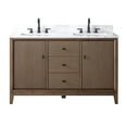 thumbnail image 4 of Vanity Art 54" Bathroom Vanity with Sinks and Engineered Marble Top, Freestanding Storage Cabinet with 2 Drawers, 2 Shelves and 1 Flip Down Tray, 4 of 7