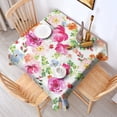 thumbnail image 2 of Pioneer Flower Floral Print Pattern Square Tablecloth,Waterproof Square Table Cover,Wipeable Spillproof Washable Table Cover for Home Kitchen Party Decor 60"x60"(152x152cm), 2 of 6