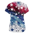 thumbnail image 5 of 4th of July Scrub Tops for Women Stretchy V-neck Short Sleeve Red White and Blue Sequin Printed Scrubs 2026 US 250th Anniversary New Medical Plus Size Scrub T Shirts, 5 of 5