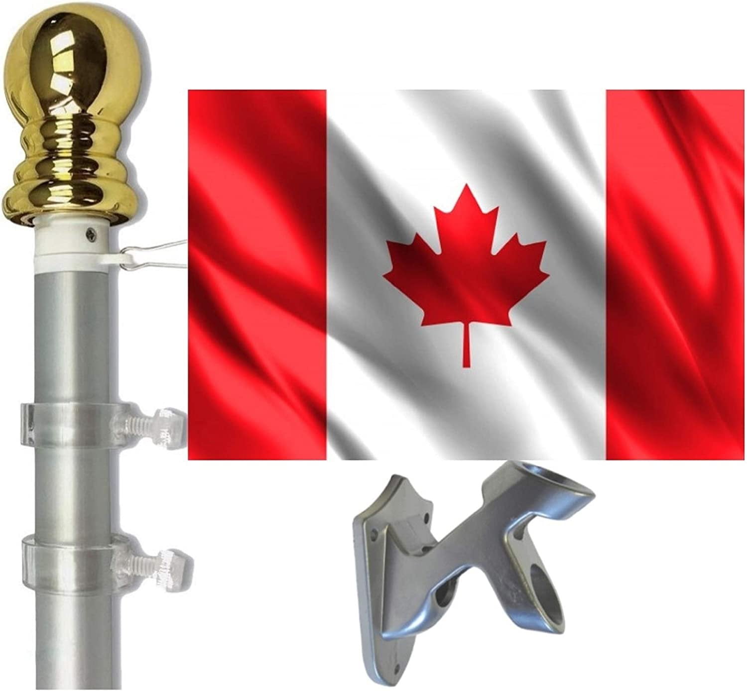 Canada 3x5 Flag and Flagpole Set, Also World Cup 3'x5' Flags and Flagpoles for Each of The 24