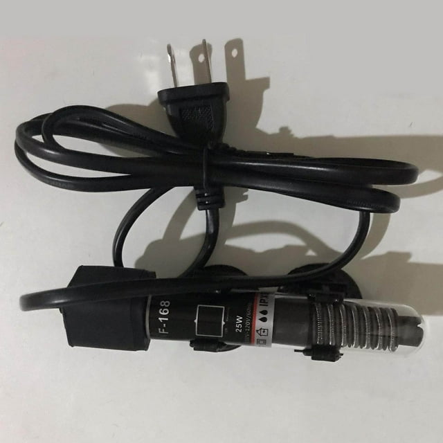 fastboy Small Aquarium Heater Submersible Precise w/ Sucker Cup US Plug 25w