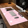 thumbnail image 2 of Pink Mouse Pad Large Desk Mat Gaming, Kawaii Desk Pads Stars Mouse Mat XXL Cute Keyboard Pad, Laptop Computer Mat with Non-Slip Base & Stitched Edges, Office Decor for Women 31.5" x 15.7", 2 of 7