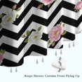 thumbnail image 6 of Pioneer Flower Floral Print Pattern Shower Curtain 84"x72", Bathroom Decorative Shower Curtain Set with 12 Hooks, Waterproof Washable, 6 of 6