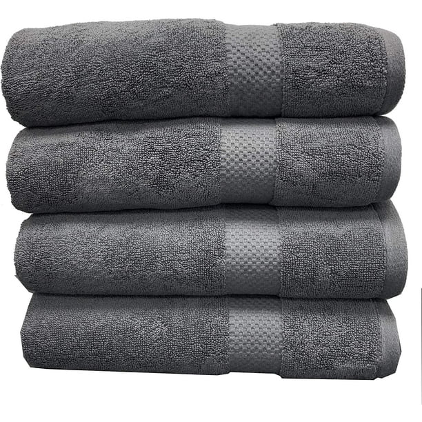 4 Pack Premium Bath Towels 100% Cotton (28 x 54 Bath Towels
