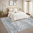 thumbnail image 3 of Garvee 9'x12' Modern Tribal Geometrial Area Rug Washable Rug, Non Slip Low Pile Rugs Stain Resistant Indoor Printed Carpet for Living Room Bedroom Home Office, Gray, 3 of 7