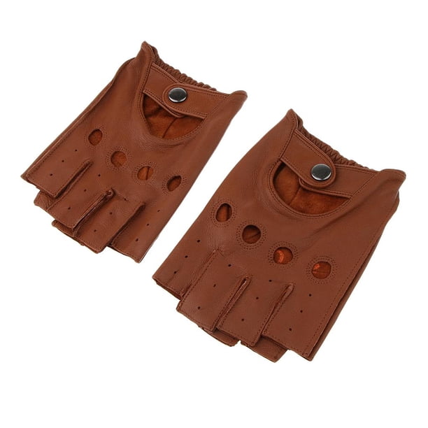 Guantes Cortos de Piel Sintética perfecl Hombre Medio Motocicleta L