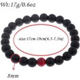 thumbnail image 3 of Cnlq Long Distance Bracelets For Lovers Couples Matching Gift Matte Agate 8Mm Bead Stone (Elastic Red)[S4020], 3 of 5