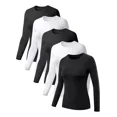 thumbnail image 1 of Playera Manga Larga Mujer Cuello Redondo Slim Fit Comoda 5pz, 1 of 8