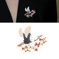 thumbnail image 2 of lanema Unique Cranes And Plums Blossom Women's Brooch Crafted With Superior Alloy For Adding Elegances To Any Outfit, 2 of 8
