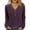 Purple, variant on Otntypg Long Sleeve Button V Neck Henley Shirts for Women Casual Fall Winter Basic Cable Knit Tunic Sweater Blouse Loose Fit Cozy Knitwear Tops Light Blue L