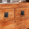 thumbnail image 2 of Renovators Supply Cabinet Pulls 2.26" Black Wrought Iron Ring Drawer Pulls w/Screws, 2 of 11
