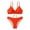 Z1-Red, variant on Bikini Set Bikini Set for Women Solid V Neck Knot Front Push Up High Leg Thong Two Piece Swimsuit(Hot Pink,S)